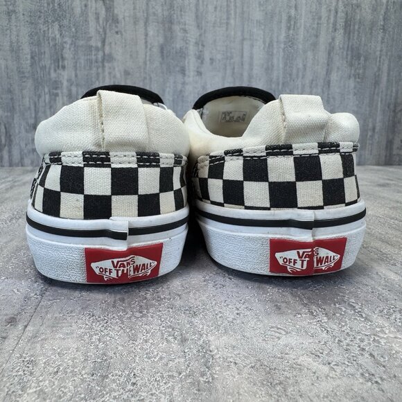 VANS Classic Slip On Shoes Black & White Checkered Youth  6 UK 5 Size - Picture 4 of 10